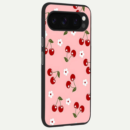  Cherry Love Mood back cover For Google Pixel 10 Pro slim fit glass case with vibrant aesthetic design