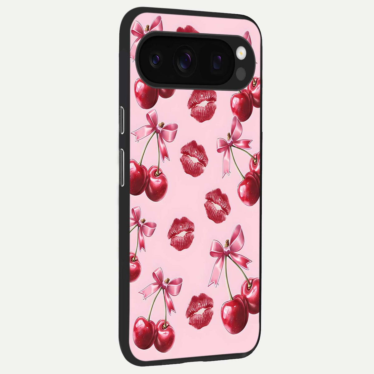  Cherry With Lips back cover For Google Pixel 10 Pro slim fit glass case with vibrant aesthetic design