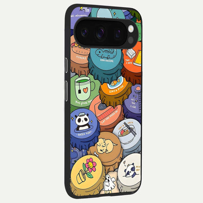  Coins Patterns back cover For Google Pixel 10 Pro slim fit glass case with vibrant aesthetic design