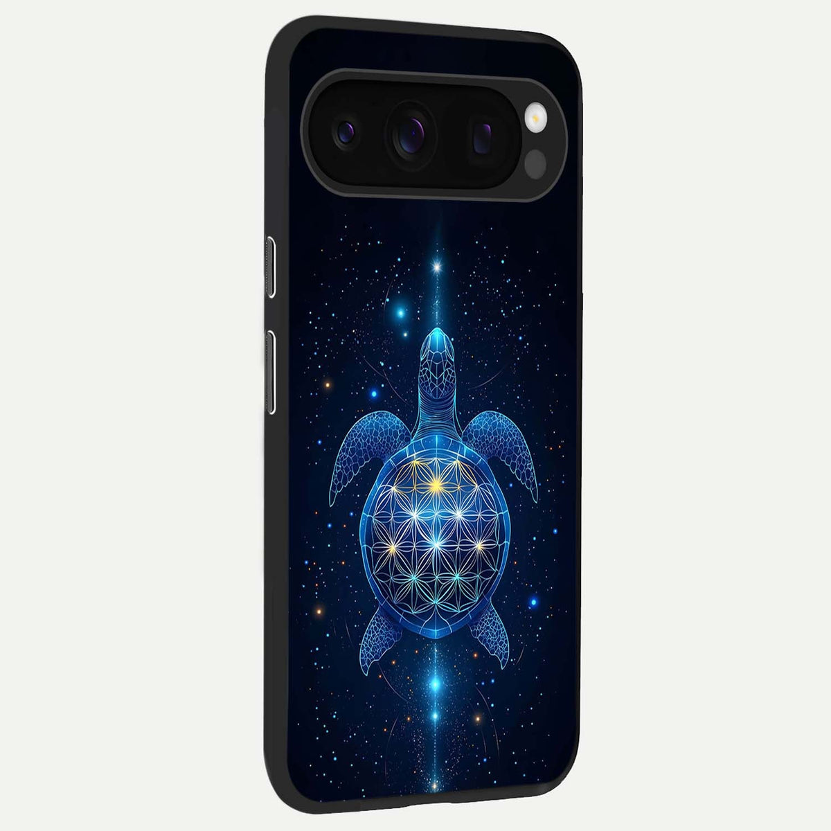  Crimson Blue Turtle back cover For Google Pixel 10 Pro slim fit glass case with vibrant aesthetic design