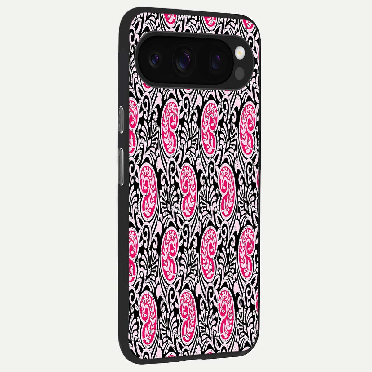  Crimson Paisley Charm back cover For Google Pixel 10 Pro slim fit glass case with vibrant aesthetic design