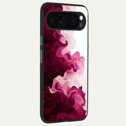  Crimson Wave Flow back cover For Google Pixel 10 Pro slim fit glass case with vibrant aesthetic design