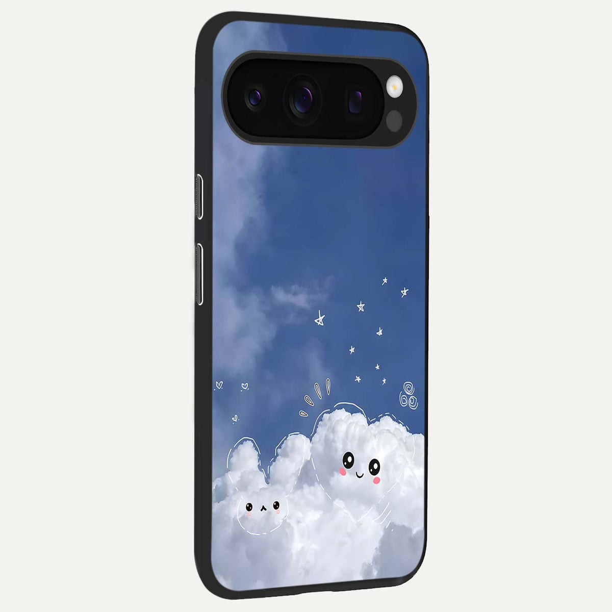  Cute Blossom Cloud back cover For Google Pixel 10 Pro slim fit glass case with vibrant aesthetic design