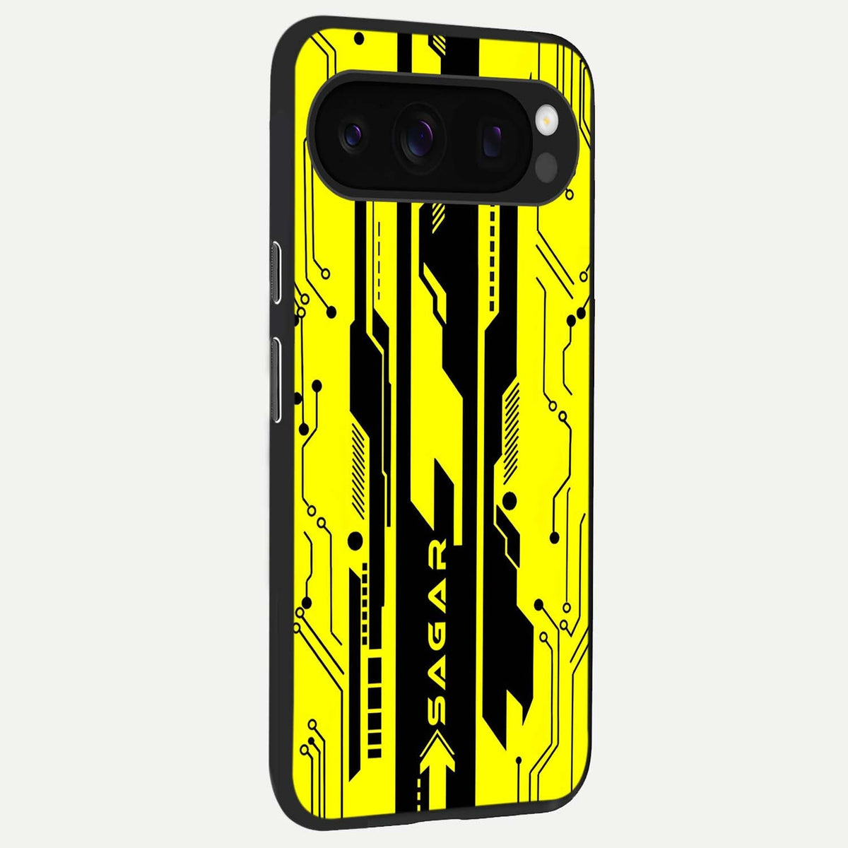  Electric Pulse CYBERPUNK Custom Name back cover For Google Pixel 10 Pro slim fit glass case with vibrant aesthetic design