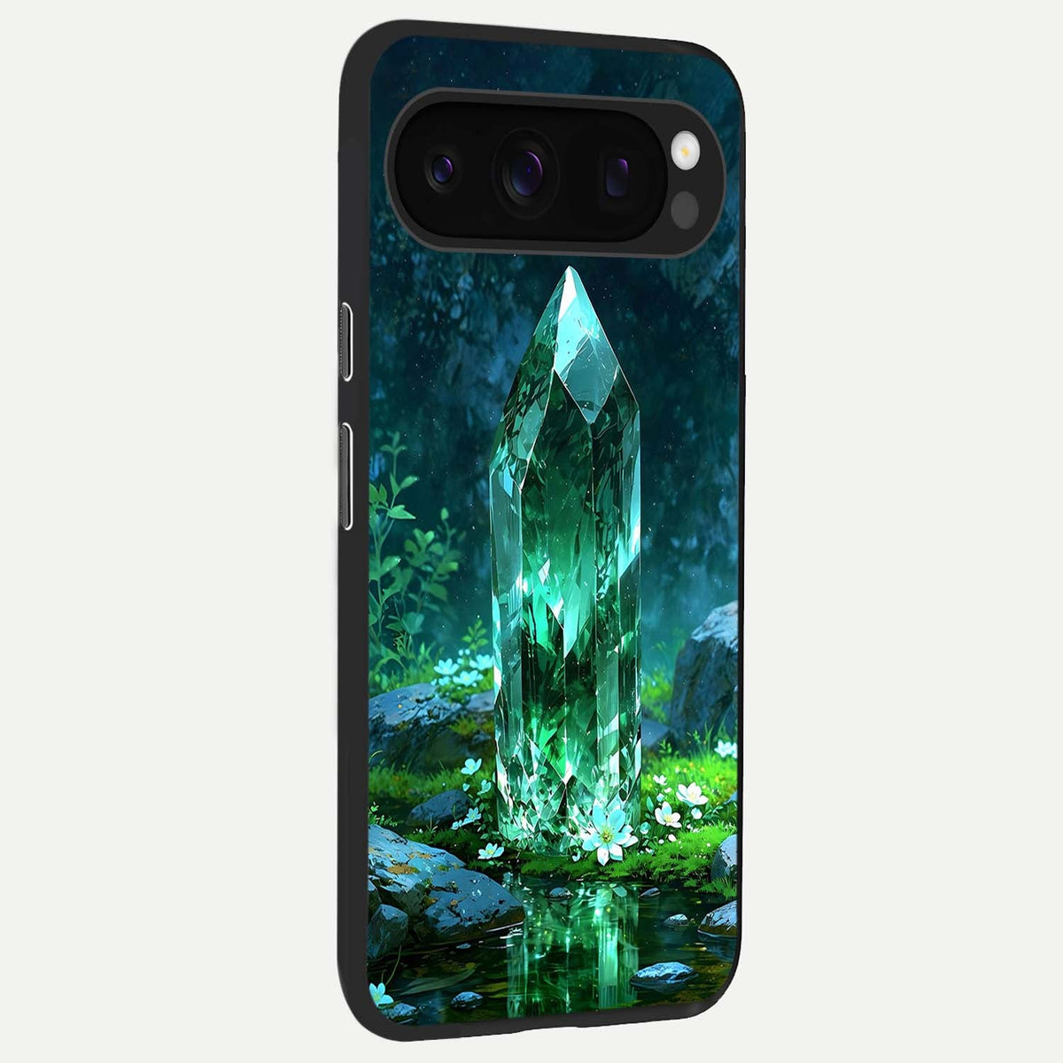  Emerald Light Crystal back cover For Google Pixel 10 Pro slim fit glass case with vibrant aesthetic design