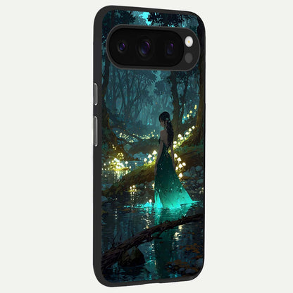  Enchanted Forest Glow back cover For Google Pixel 10 Pro slim fit glass case with vibrant aesthetic design