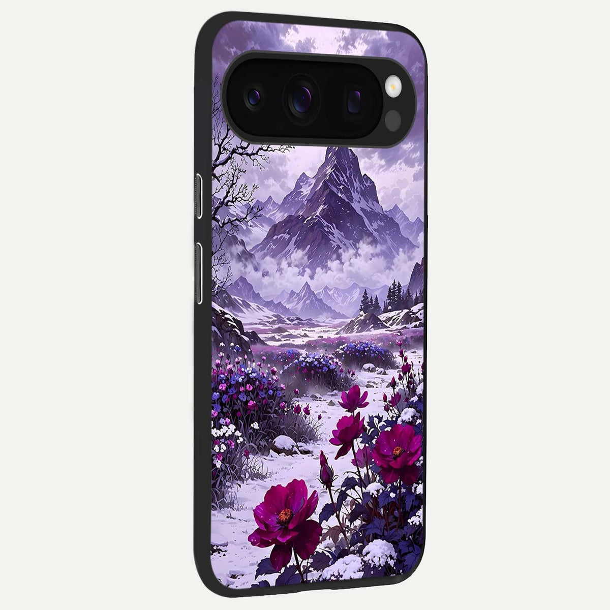  Flower Mountain View back cover For Google Pixel 10 Pro slim fit glass case with vibrant aesthetic design