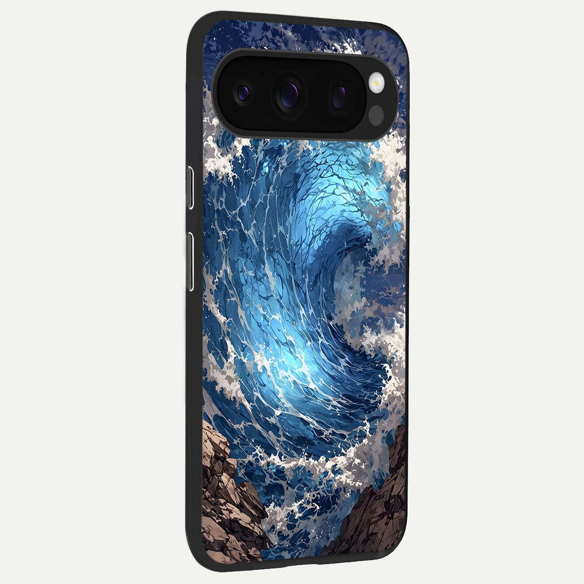  Giant Ocean Wave back cover For Google Pixel 10 Pro slim fit glass case with vibrant aesthetic design
