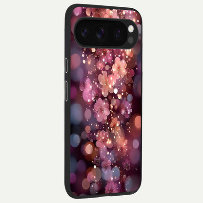 Glowing Petal Bliss back cover For Google Pixel 10 Pro slim fit glass case with vibrant aesthetic design