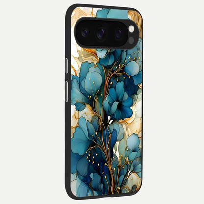  Golden Bloom Symphony back cover For Google Pixel 10 Pro slim fit glass case with vibrant aesthetic design