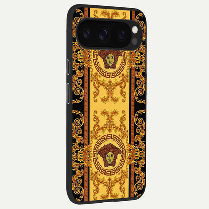  Golden Royal Heritage back cover For Google Pixel 10 Pro slim fit glass case with vibrant aesthetic design