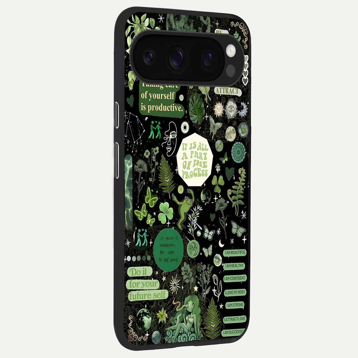  Green Mandala Pattern back cover For Google Pixel 10 Pro slim fit glass case with vibrant aesthetic design