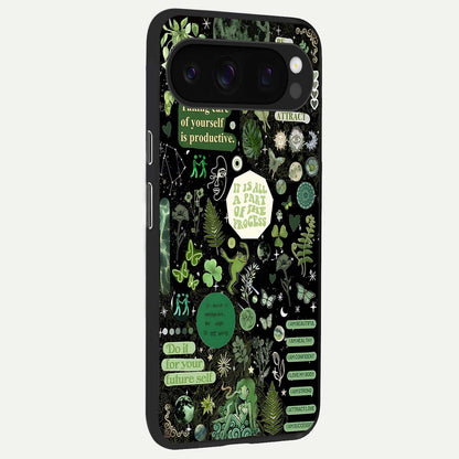  Green Mandala Pattern back cover For Google Pixel 10 Pro slim fit glass case with vibrant aesthetic design