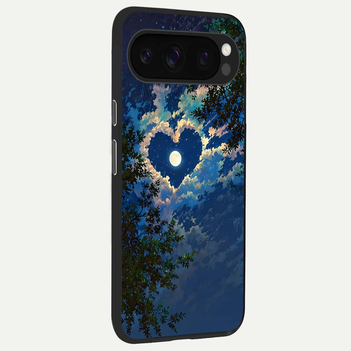  Heart With Moon Sky back cover For Google Pixel 10 Pro slim fit glass case with vibrant aesthetic design
