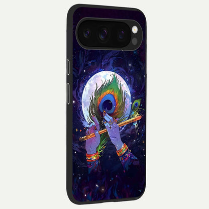  Krishna Hands Art back cover For Google Pixel 10 Pro slim fit glass case with vibrant aesthetic design