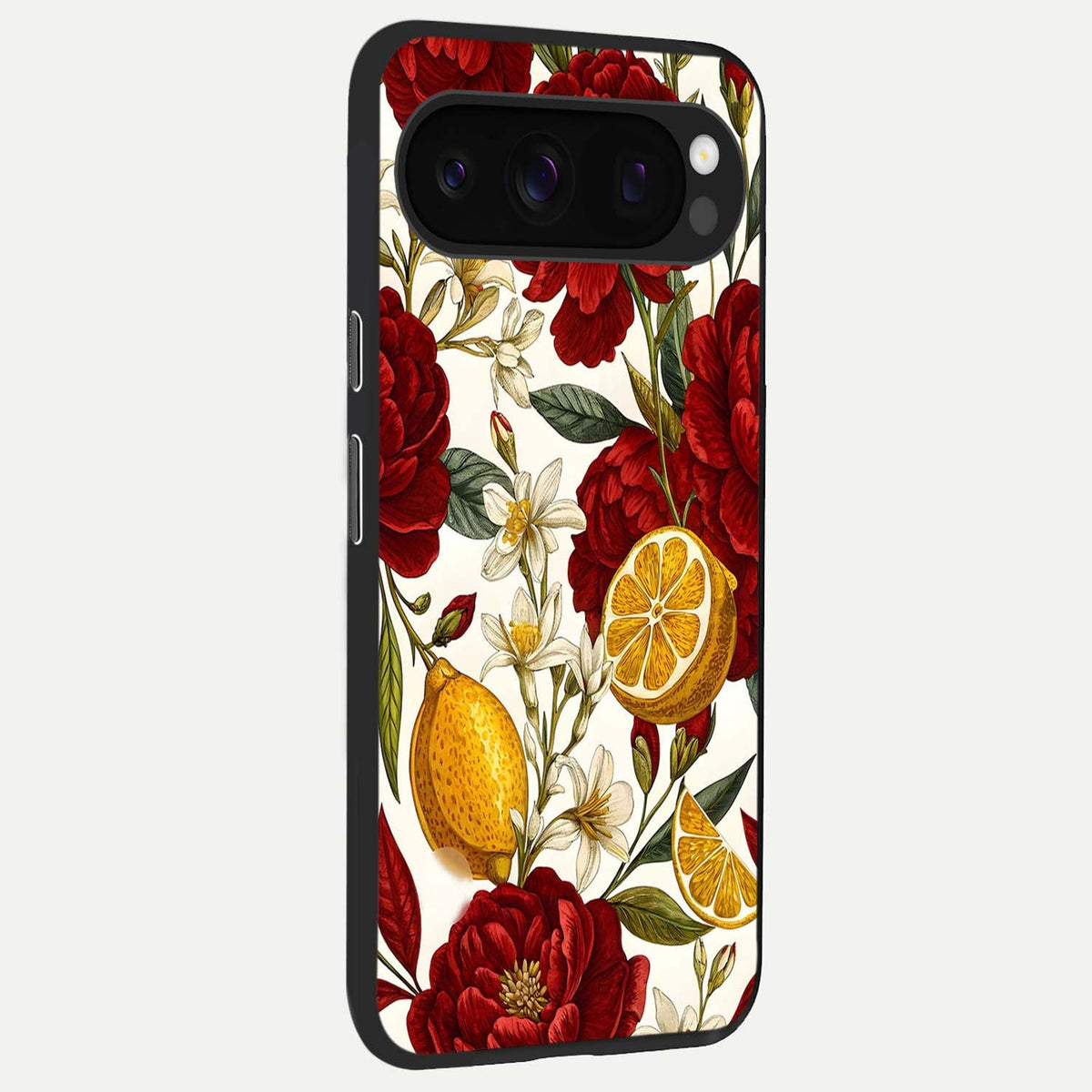  Lemon Rose Charm back cover For Google Pixel 10 Pro slim fit glass case with vibrant aesthetic design