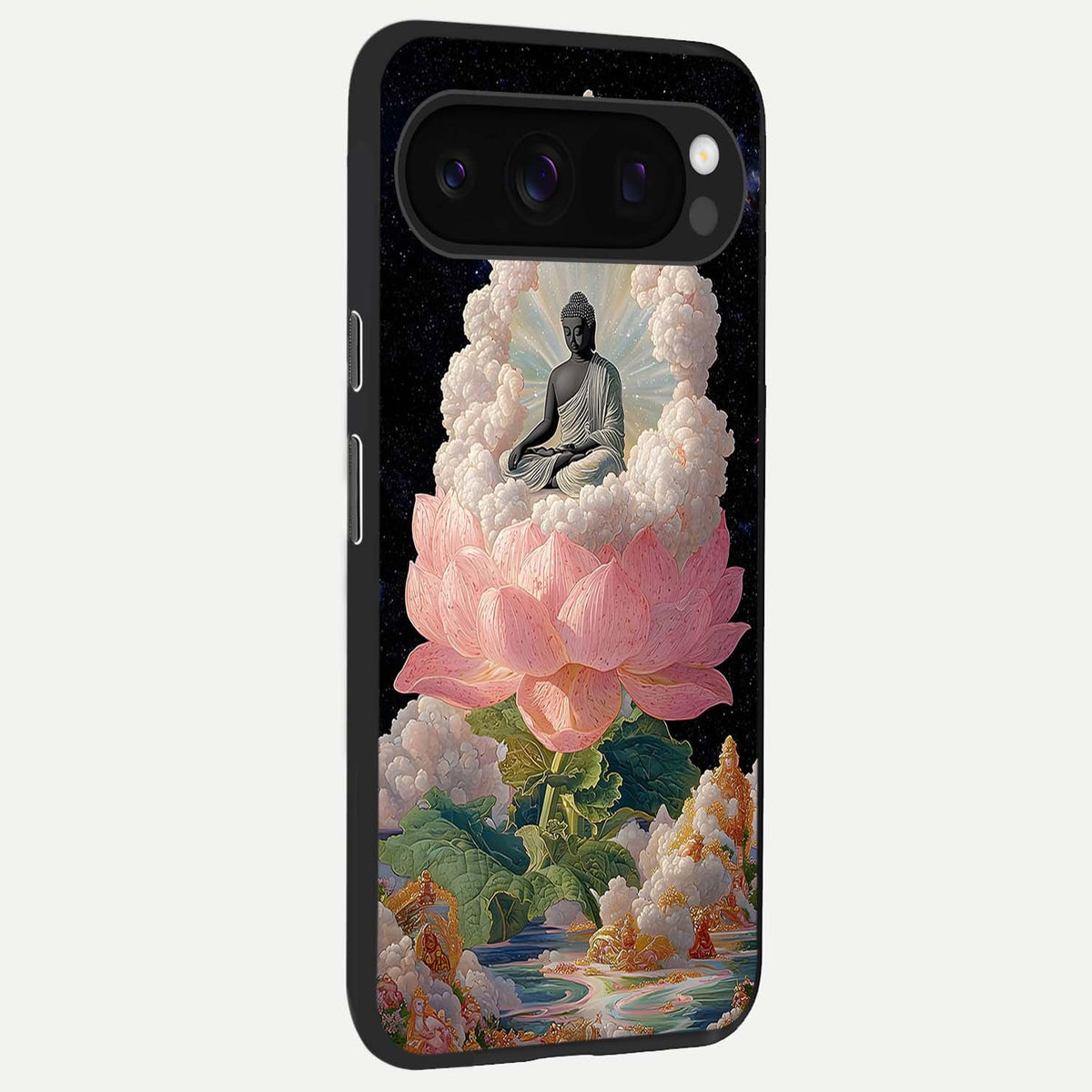  Lotus Divine Peace back cover For Google Pixel 10 Pro slim fit glass case with vibrant aesthetic design
