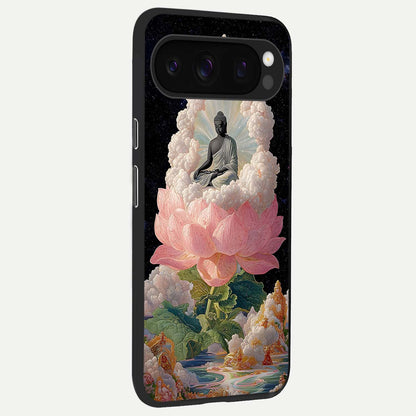 Lotus Divine Peace back cover For Google Pixel 10 Pro slim fit glass case with vibrant aesthetic design