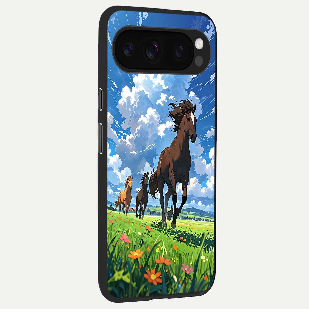  Majestic Horses Galloping back cover For Google Pixel 10 Pro slim fit glass case with vibrant aesthetic design