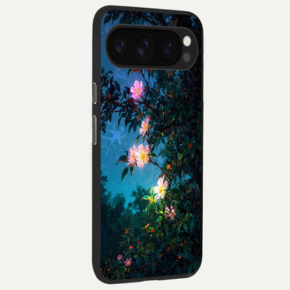  Midnight Bloom Glow back cover For Google Pixel 10 Pro slim fit glass case with vibrant aesthetic design