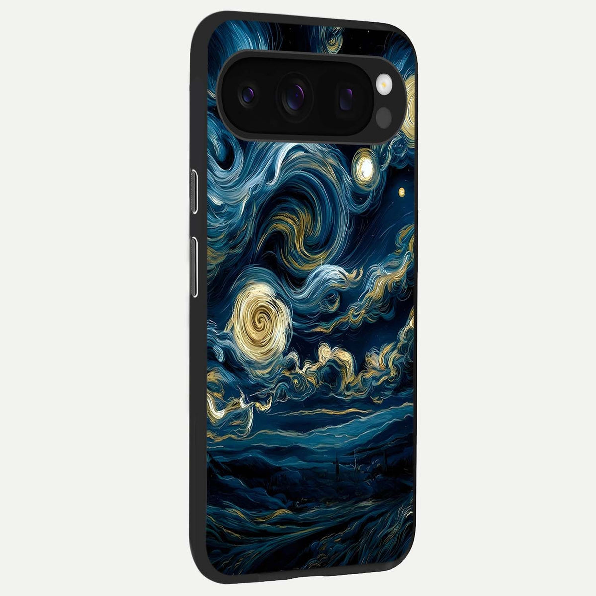  Midnight Sky Whirl back cover For Google Pixel 10 Pro slim fit glass case with vibrant aesthetic design
