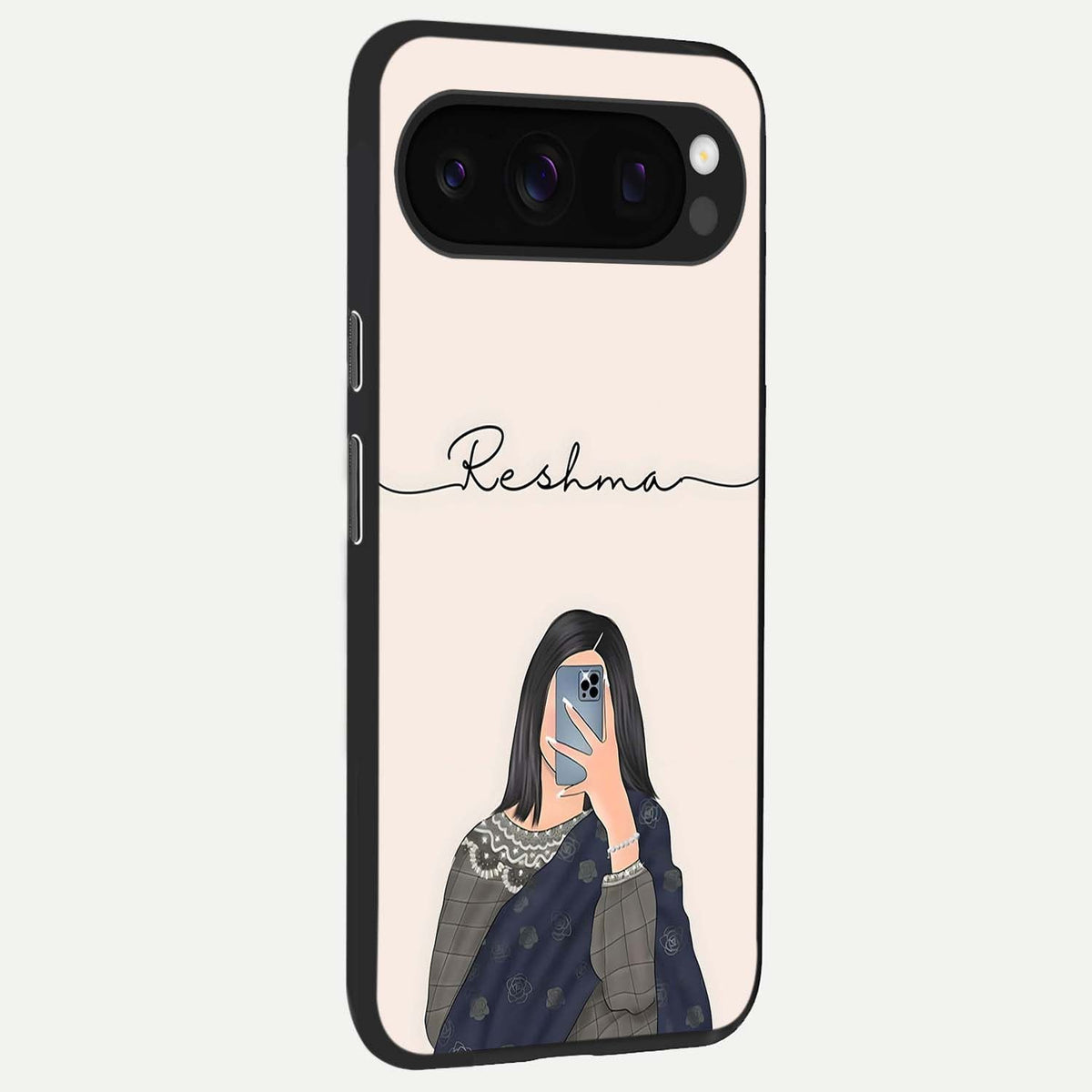  Mirror Mood Muse With Custom Name back cover For Google Pixel 10 Pro slim fit glass case with vibrant aesthetic design