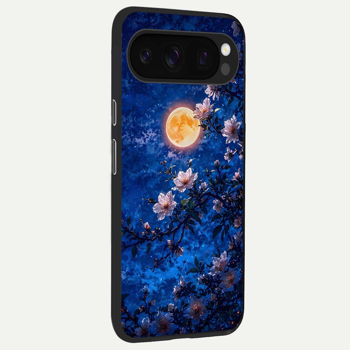 Moonlit Blossoms Night back cover For Google Pixel 10 Pro slim fit glass case with vibrant aesthetic design