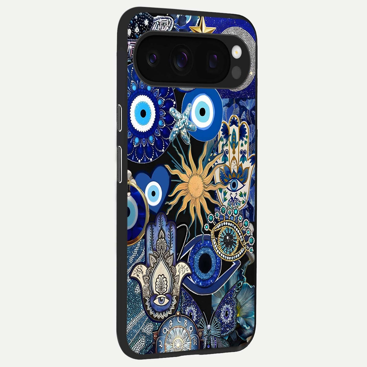  Mystic Blue Evil Eye back cover For Google Pixel 10 Pro slim fit glass case with vibrant aesthetic design