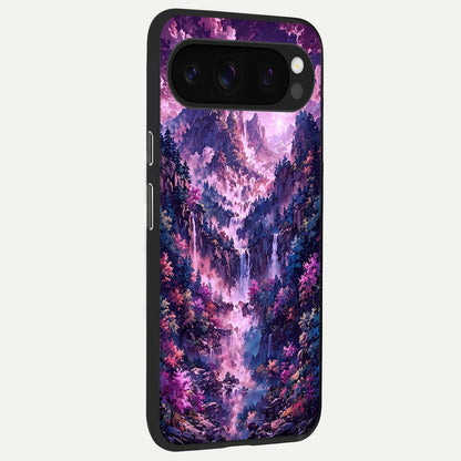  Mystic Cascade Peaks back cover For Google Pixel 10 Pro slim fit glass case with vibrant aesthetic design