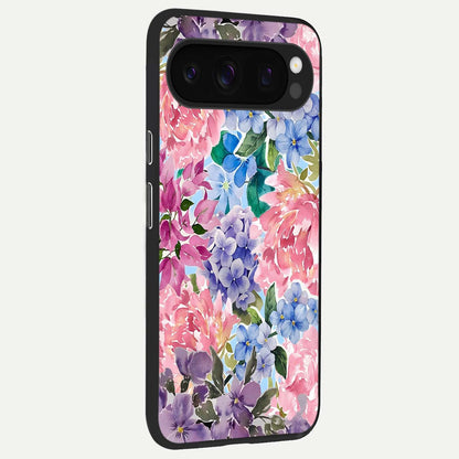  Pastel Floral Mix back cover For Google Pixel 10 Pro slim fit glass case with vibrant aesthetic design