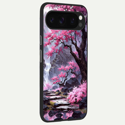  Pink Sunflower Glow back cover For Google Pixel 10 Pro slim fit glass case with vibrant aesthetic design