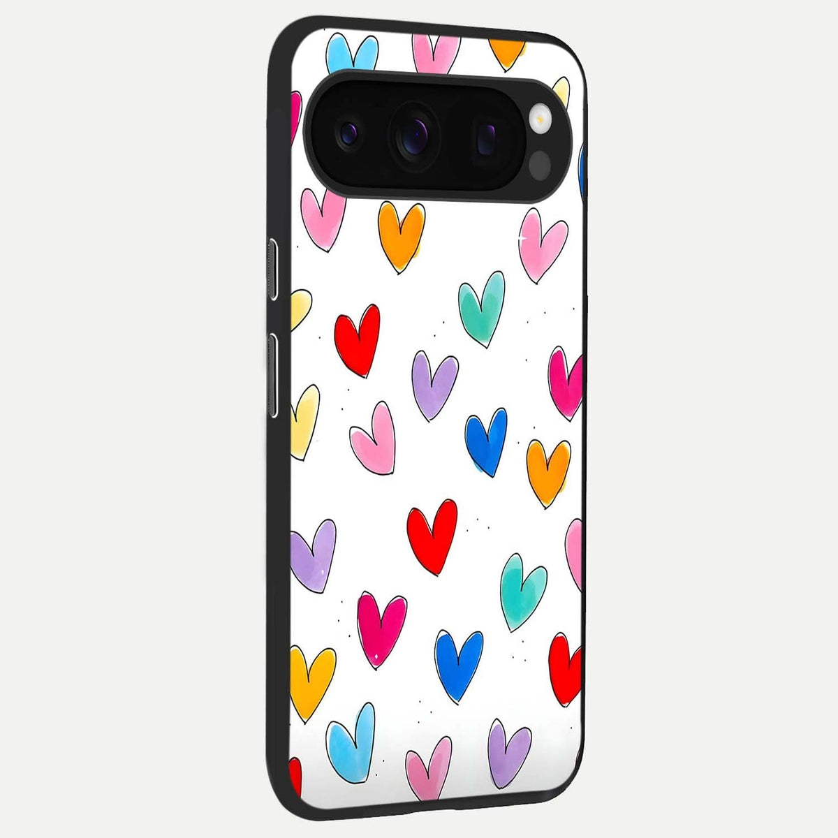  Playful Love Doodles back cover For Google Pixel 10 Pro slim fit glass case with vibrant aesthetic design