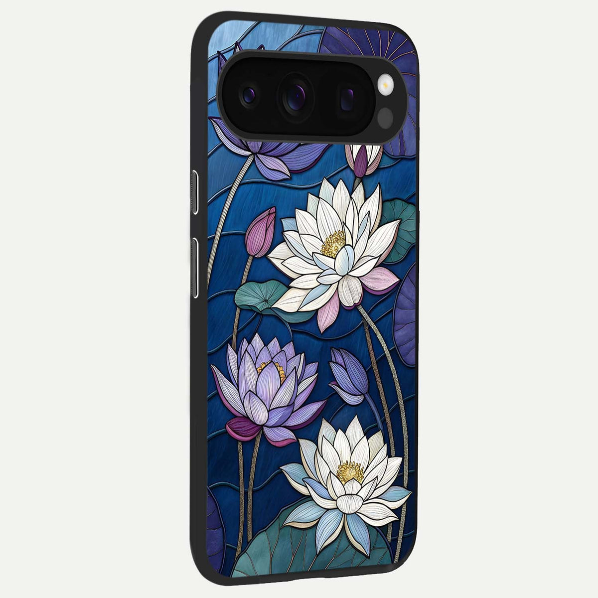  Purple Lotus Stained back cover For Google Pixel 10 Pro slim fit glass case with vibrant aesthetic design