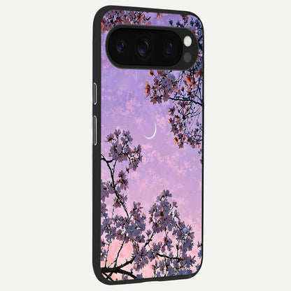  Purple Serenity Moon back cover For Google Pixel 10 Pro slim fit glass case with vibrant aesthetic design