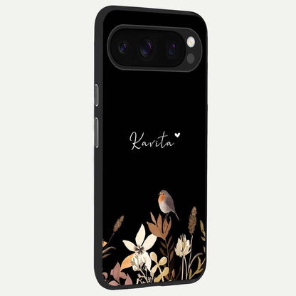  Quiet Garden Tune Custom Name back cover For Google Pixel 10 Pro slim fit glass case with vibrant aesthetic design