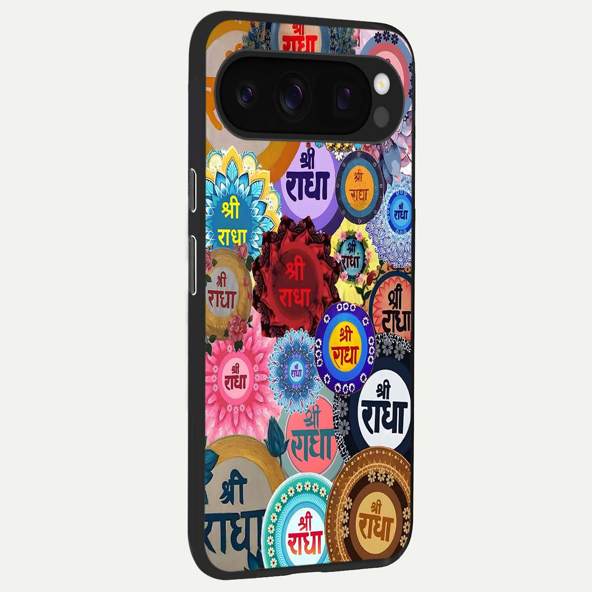  Radha Divine Bloom back cover For Google Pixel 10 Pro slim fit glass case with vibrant aesthetic design