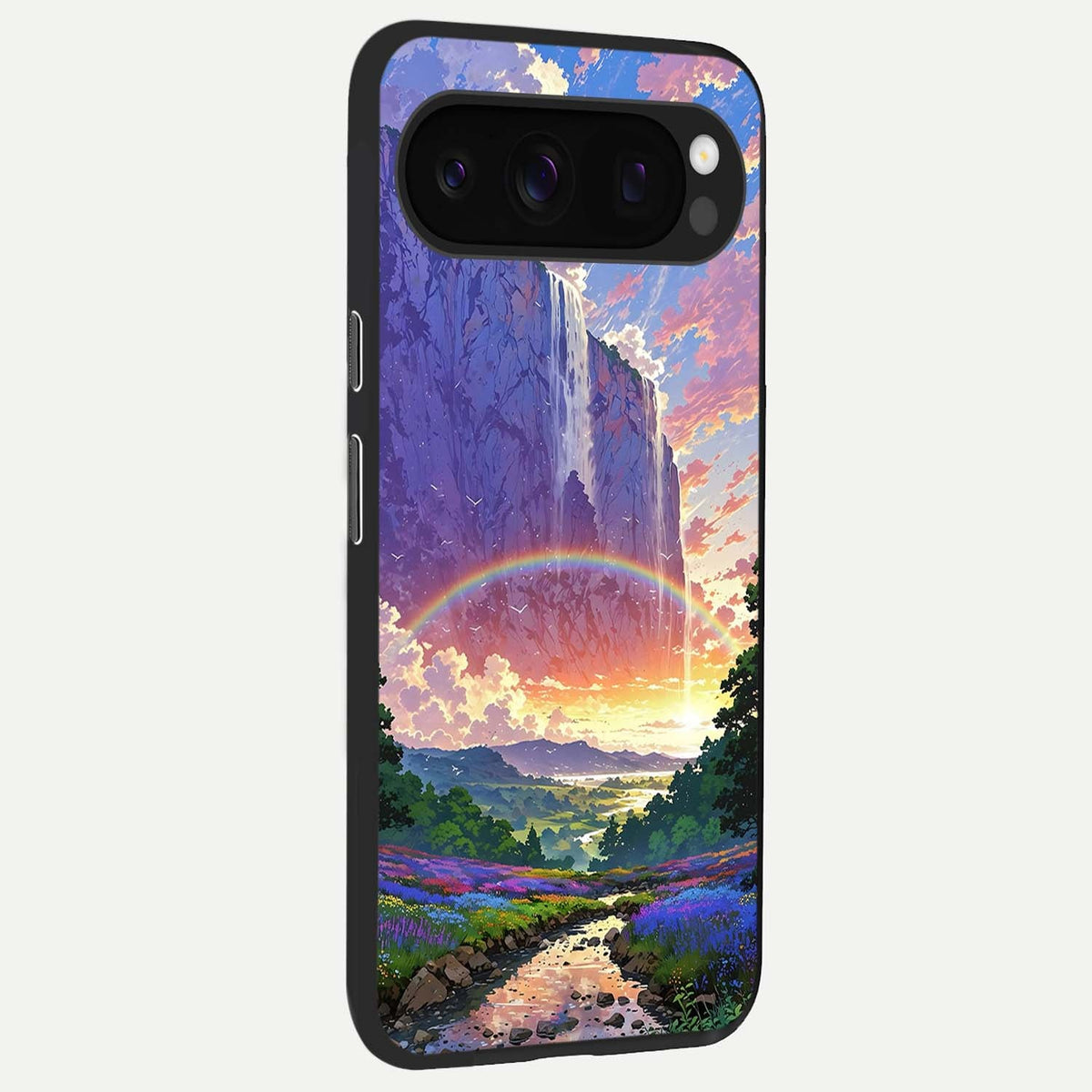  Rainbow Valley Dream back cover For Google Pixel 10 Pro slim fit glass case with vibrant aesthetic design