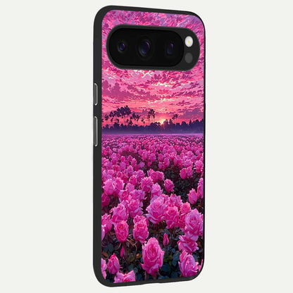 Rose Sunset Valley back cover For Google Pixel 10 Pro slim fit glass case with vibrant aesthetic design