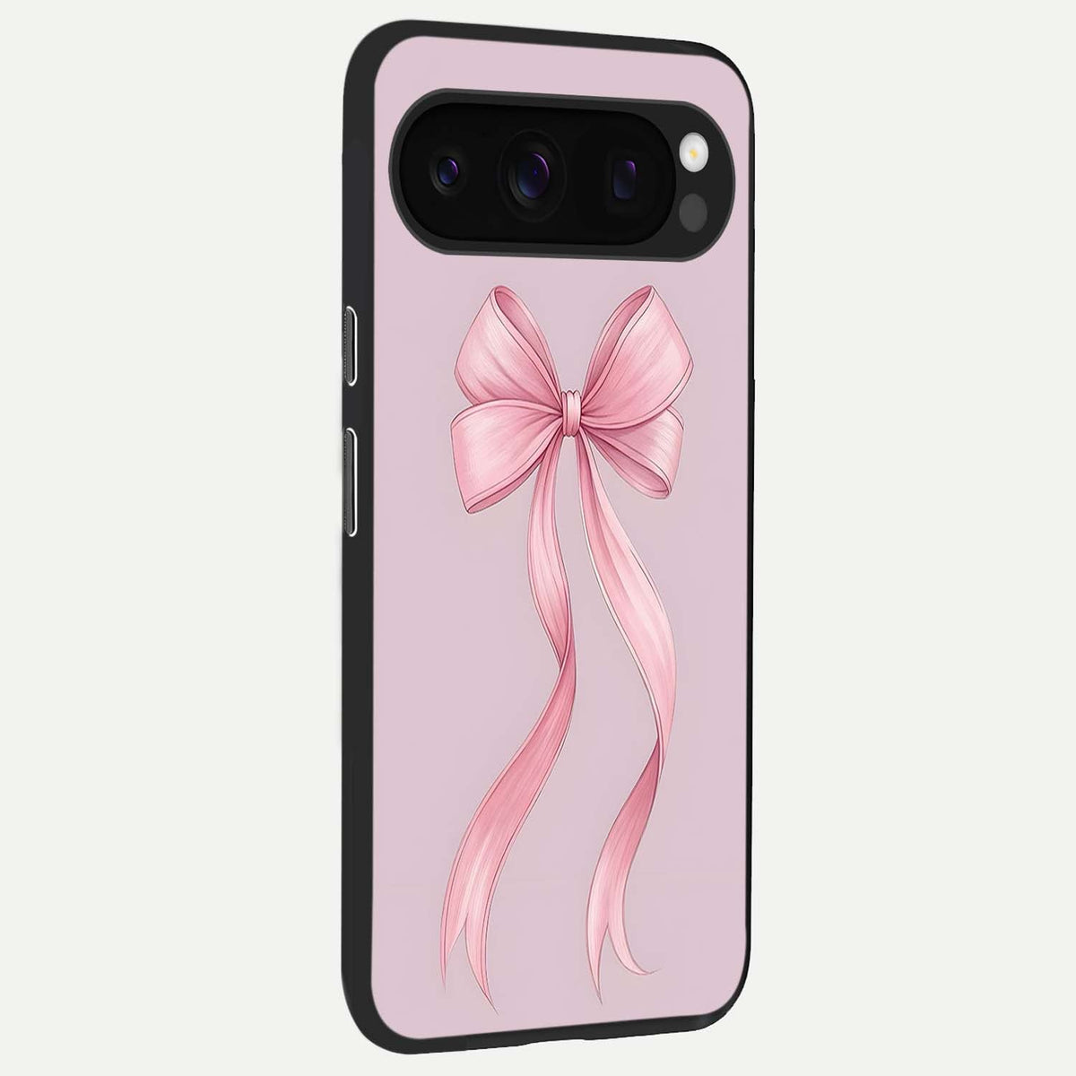  Soft Blush Bow back cover For Google Pixel 10 Pro slim fit glass case with vibrant aesthetic design