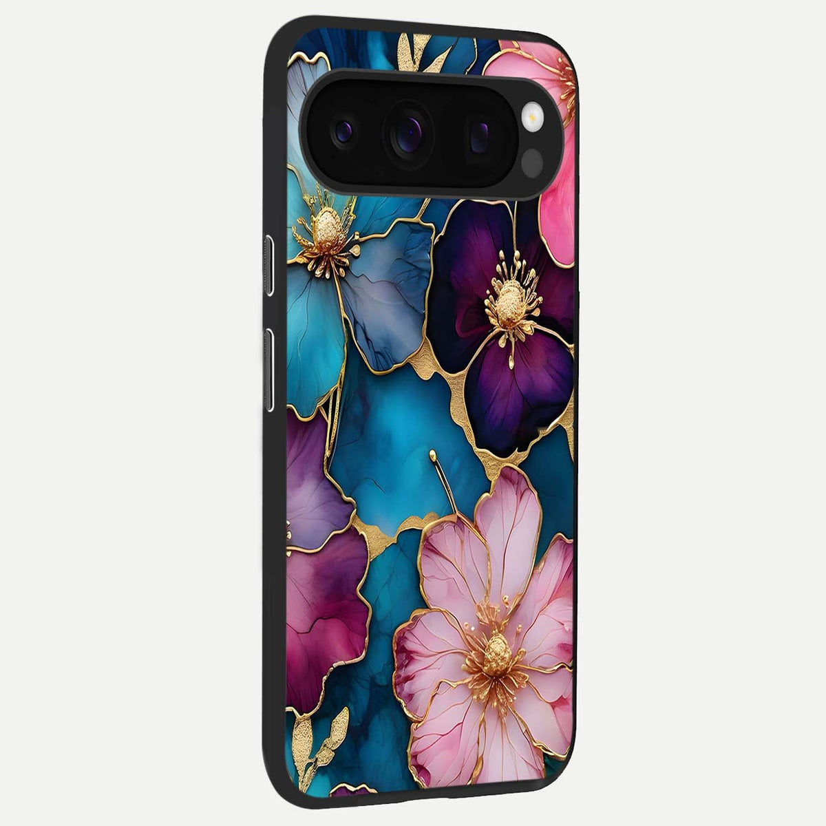  Sparkle Floral back cover For Google Pixel 10 Pro slim fit glass case with vibrant aesthetic design