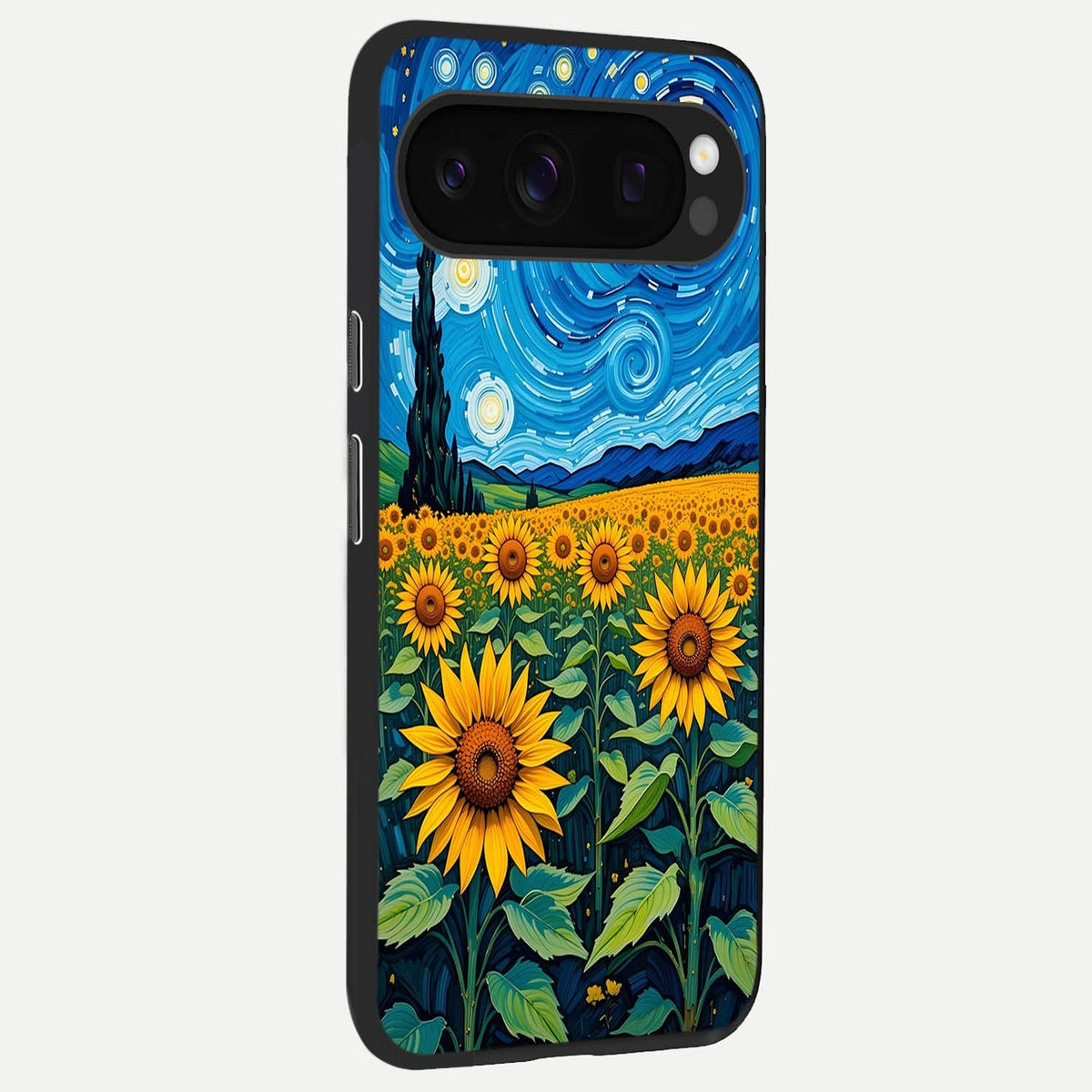  Starry Sunflower Dreams back cover For Google Pixel 10 Pro slim fit glass case with vibrant aesthetic design