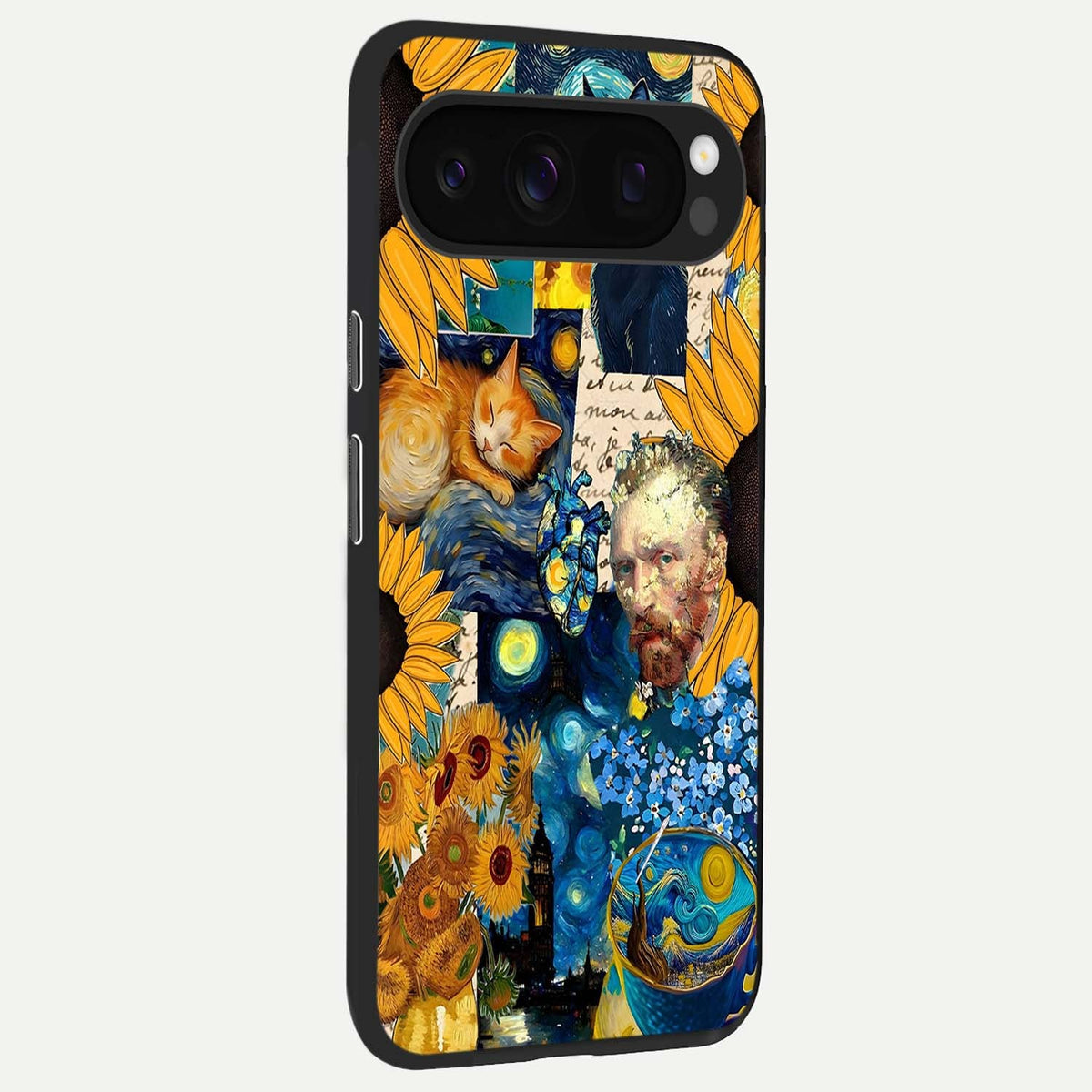  Sunflower Chic Mood Custom Name back cover For Google Pixel 10 Pro slim fit glass case with vibrant aesthetic design