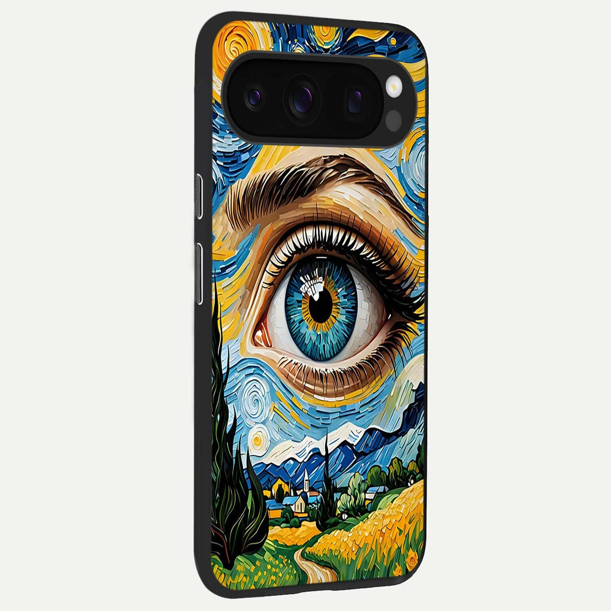  Van Gogh Eye back cover For Google Pixel 10 Pro slim fit glass case with vibrant aesthetic design