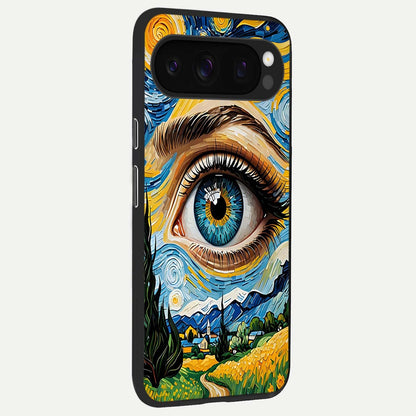  Van Gogh Eye back cover For Google Pixel 10 Pro slim fit glass case with vibrant aesthetic design