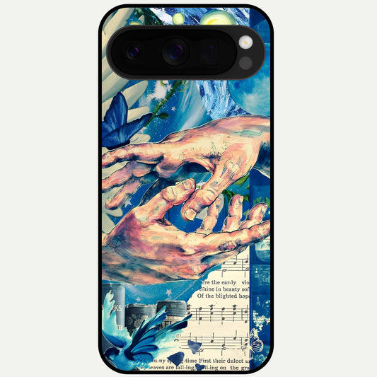  Aesthetic Divider Glass Case For Google Pixel 10 Pro XL back cover – full design glossy printed glass finish