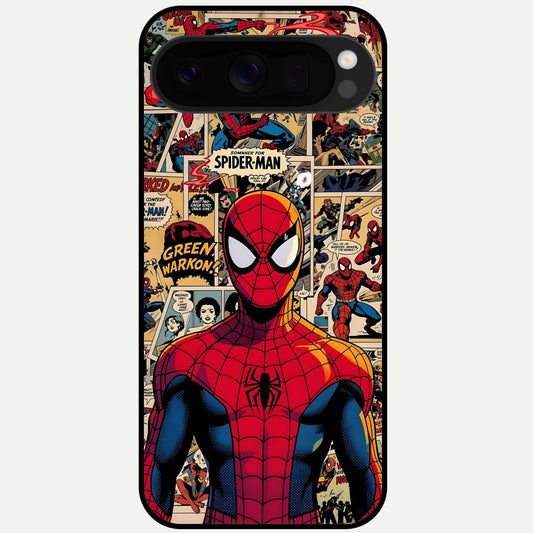  Aesthetic Spider Glass Case For Google Pixel 10 Pro XL back cover – full design glossy printed glass finish