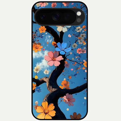  Blossom Dream Sky Glass Case For Google Pixel 10 Pro XL back cover – full design glossy printed glass finish