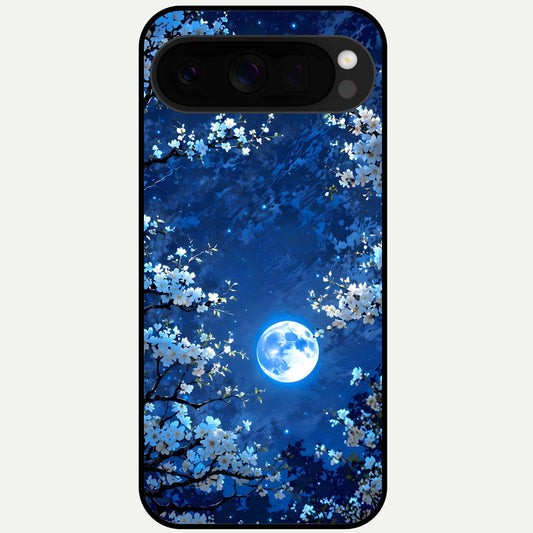  Blossom Moonlight Sky Glass Case For Google Pixel 10 Pro XL back cover – full design glossy printed glass finish