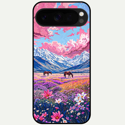  Blossom Valley Dream Glass Case For Google Pixel 10 Pro XL back cover – full design glossy printed glass finish