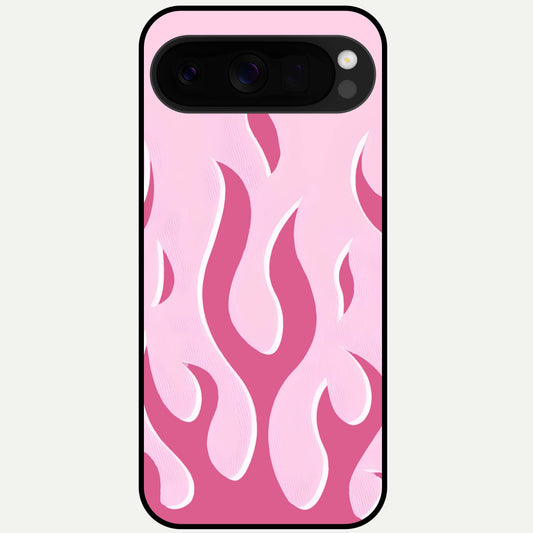  Blush Flame Energy Glass Case For Google Pixel 10 Pro XL back cover – full design glossy printed glass finish